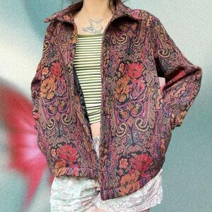 vintage paisley tapestry coat